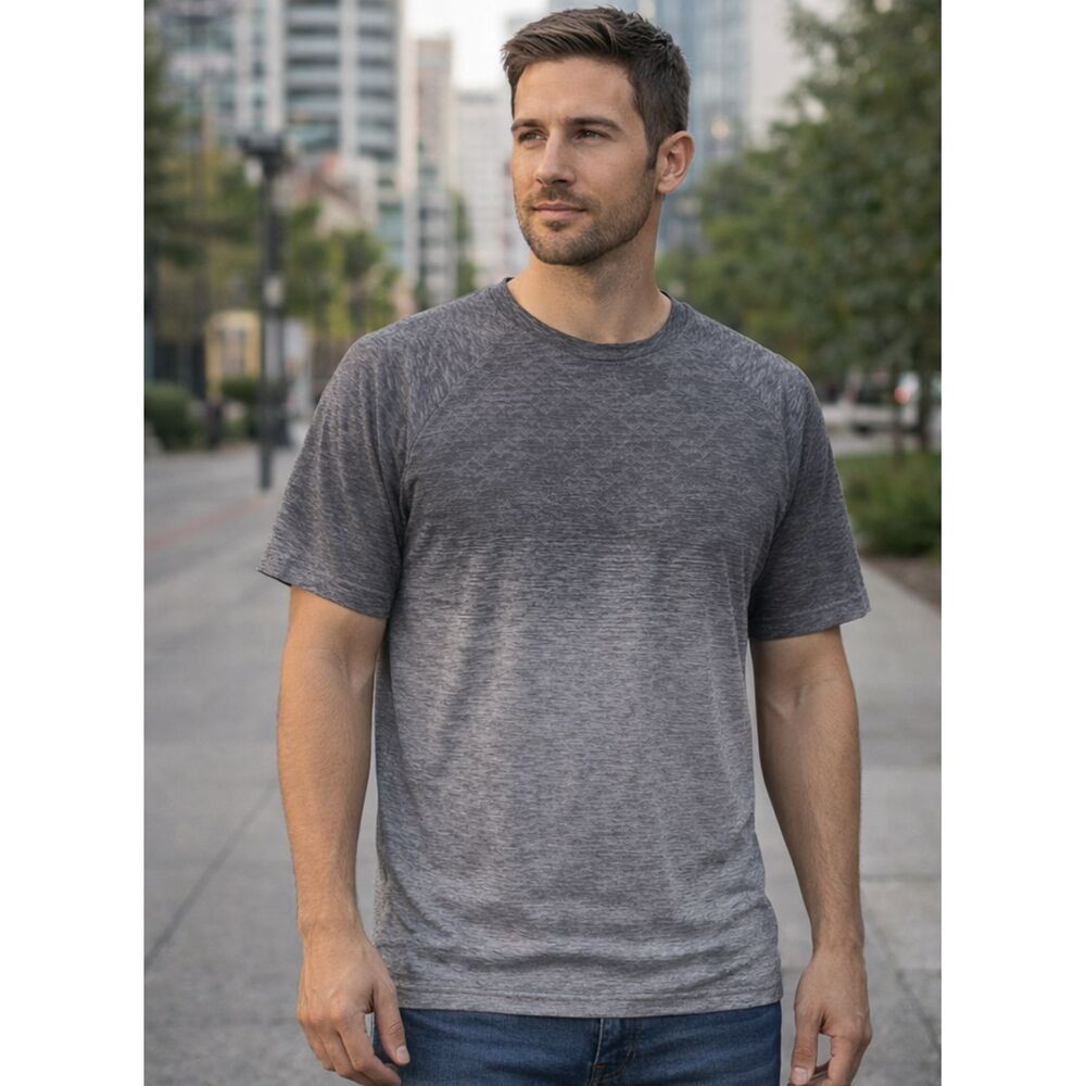 Urban Frontier XL Gray Ombre Crewneck T Shirt Soft Athletic Casual Men's #9